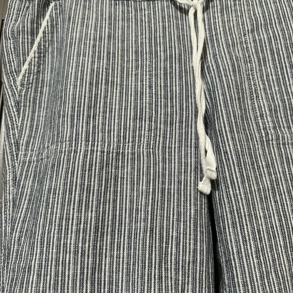 Caslon Blue and White Striped Linen Pants XS - Picture 2 of 5